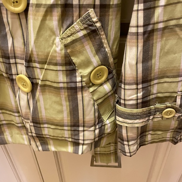 JouJou beautiful plaid, top stitch, belt for slimming, double breasted - Picture 4 of 10